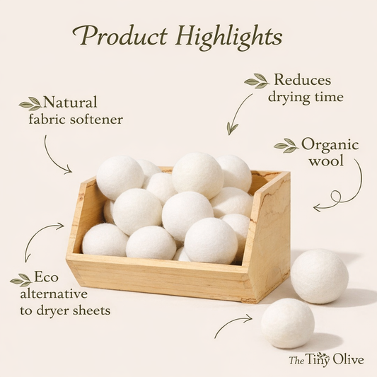 New Zealand Wool Dryer Balls | White | Earth Day Best